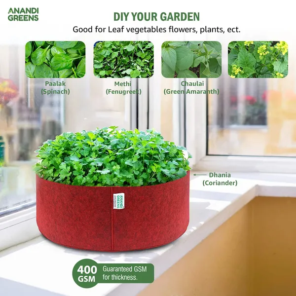 Maroon_Geo_Fabric_Plant_Grow_Bag_24X9_In_400_Gsm