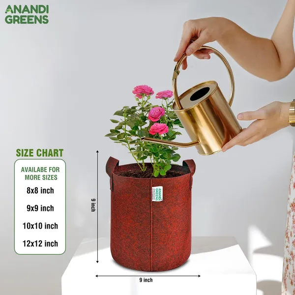 Maroon_Geo_Fabric_Plant_Grow_Bag_9X9_In_400_Gsm