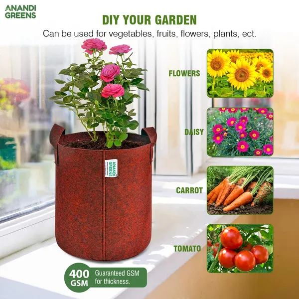 Maroon_Geo_Fabric_Plant_Grow_Bag_9X9_In_400_Gsm