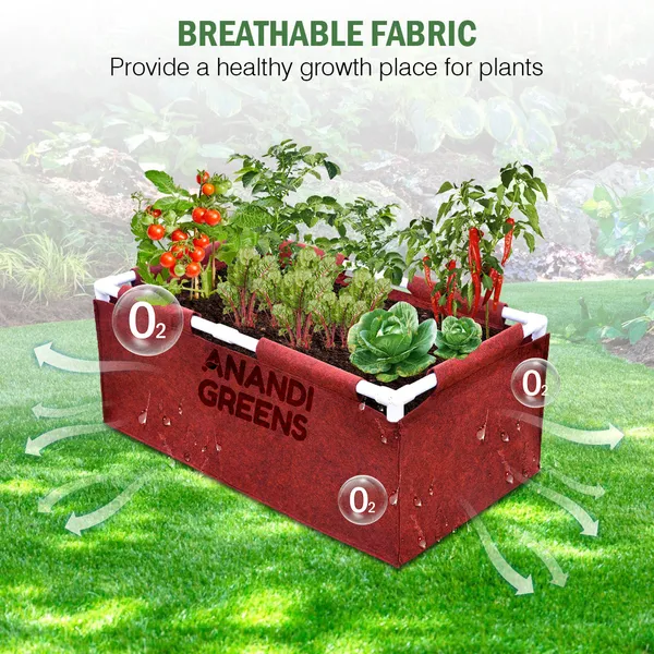 Maroon_Geo_Fabric_Rectangular_Grow_Bag_3X1.5X1Ft_400_Gsm
