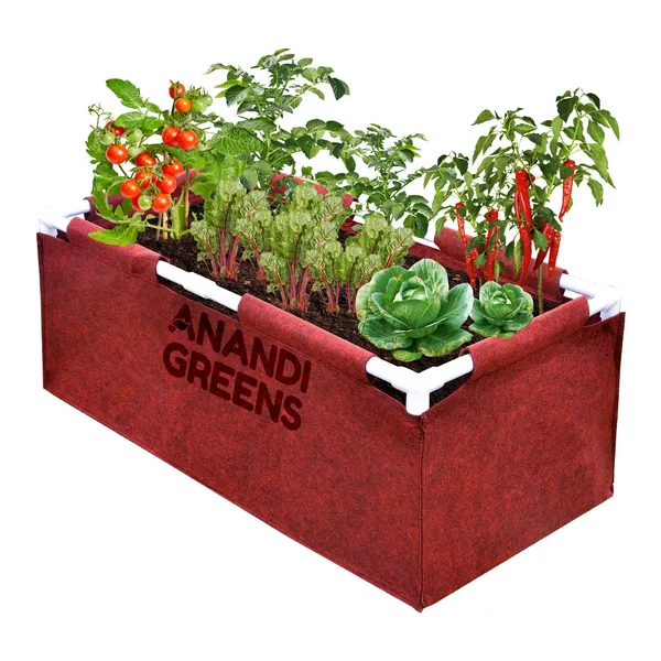 Maroon_Geo_Fabric_Rectangular_Grow_Bag_3X1.5X1Ft_400_Gsm