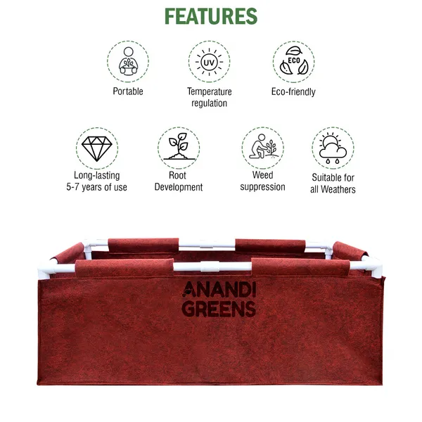Maroon_Geo_Fabric_Rectangular_Grow_Bag_3X1.5X1Ft_400_Gsm