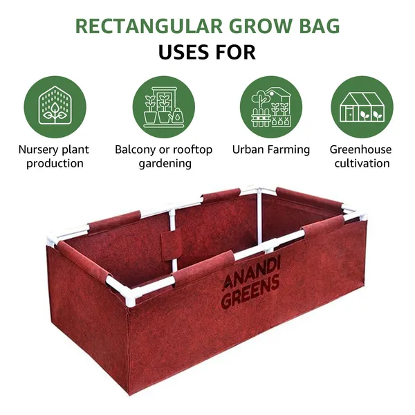 Maroon_Geo_Fabric_Rectangular_Grow_Bag_3X1.5X1Ft_400_Gsm
