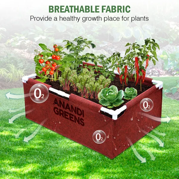 Maroon_Geo_Fabric_Rectangular_Grow_Bag_3X2X1Ft_(400_Gsm)