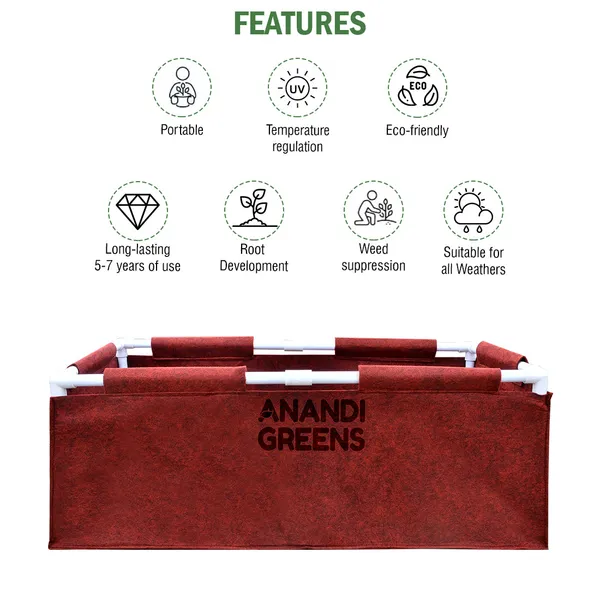 Maroon_Geo_Fabric_Rectangular_Grow_Bag_3X2X1Ft_(400_Gsm)