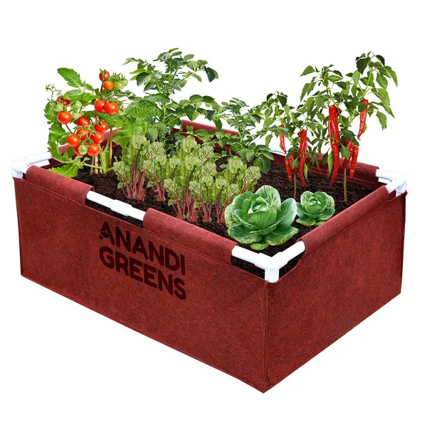 Maroon_Geo_Fabric_Rectangular_Grow_Bag_3X2X1Ft_(400_Gsm)