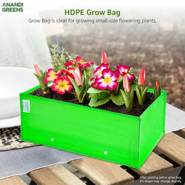 Pack_Of_10_Green_Hdpe_Rectangle_Grow_Bag_15X6X6_In_260_Gsm