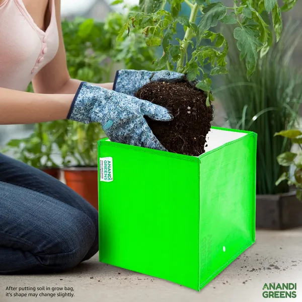 Pack_Of_2_Green_Hdpe_Circular_Grow_Bag_15X15X15_In_260_Gsm
