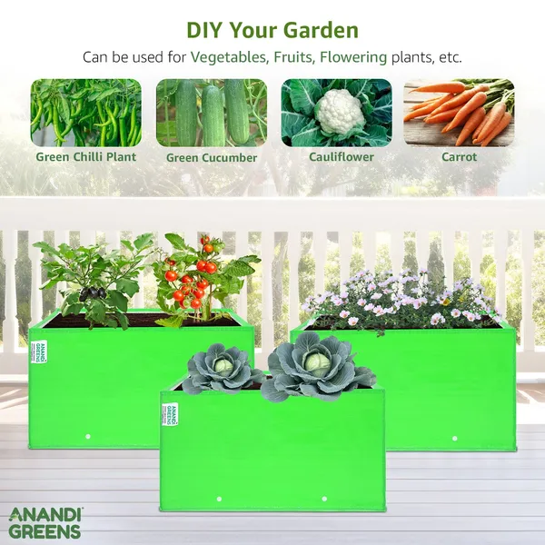 Pack_Of_5_Green_Hdpe_Circular_Grow_Bag_15X9X9_In_260_Gsm