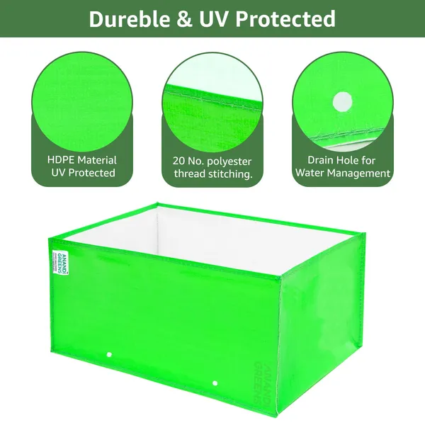 Pack_Of_5_Green_Hdpe_Circular_Grow_Bag_15X9X9_In_260_Gsm