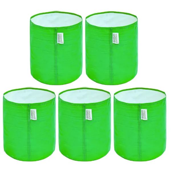 Pack_Of_5_Green_Hdpe_Circular_Grow_Bag_6X6_In_260_Gsm