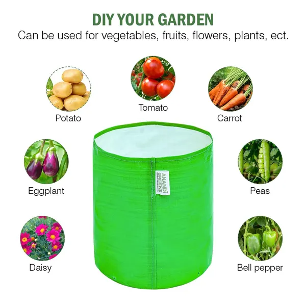 Pack_Of_5_Green_Hdpe_Circular_Grow_Bag_6X6_In_260_Gsm