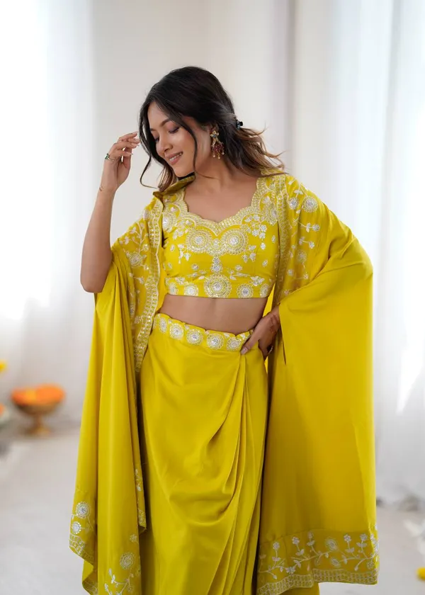 Crepe_Indo-Western_Dhoti_Set_|_For_Women