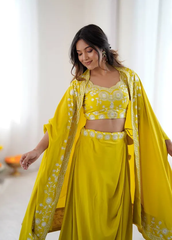 Crepe_Indo-Western_Dhoti_Set_|_For_Women