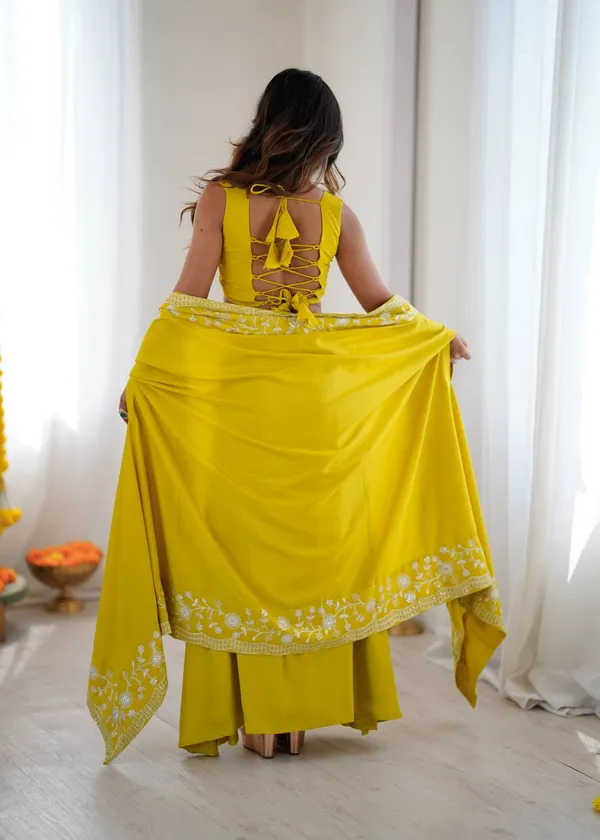 Crepe_Indo-Western_Dhoti_Set_|_For_Women