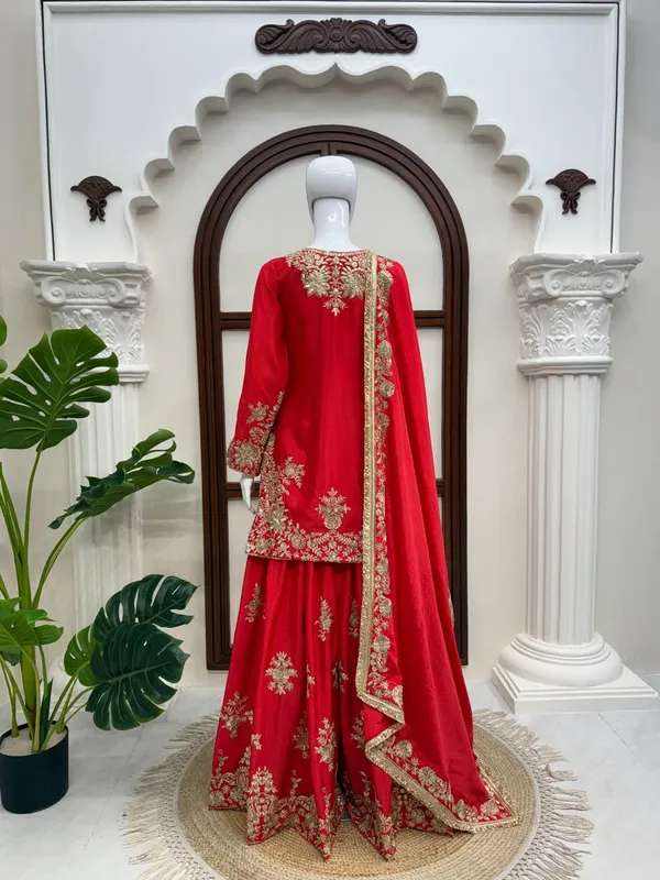 Red_Designer_Chinon_Palazzo_Set