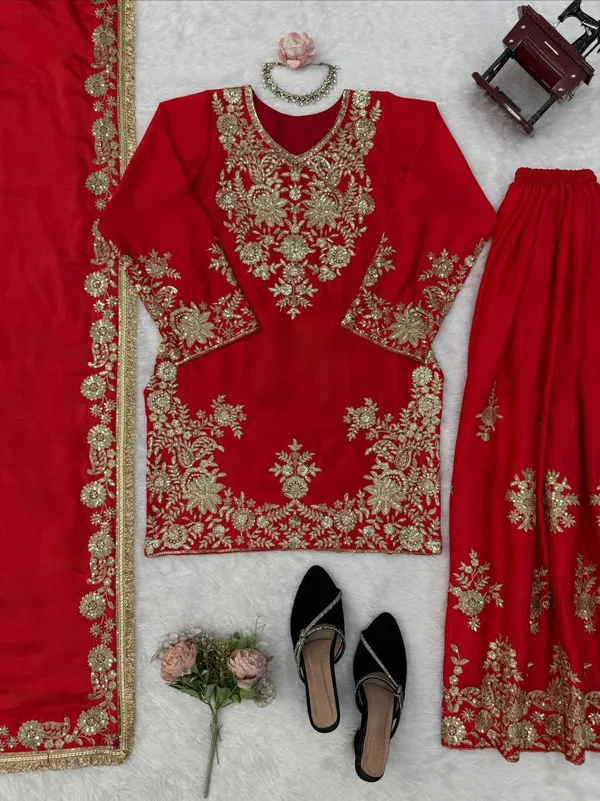 Red_Designer_Chinon_Palazzo_Set