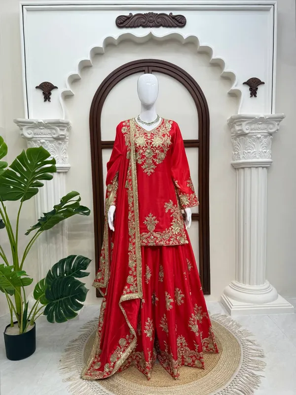 Red_Designer_Chinon_Palazzo_Set