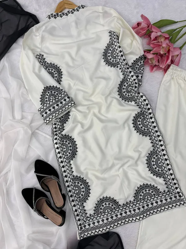 Biscuit_Slub_3_Piece_Set_with_Thread_Work_and_Digital_Printed_Dupatta_White