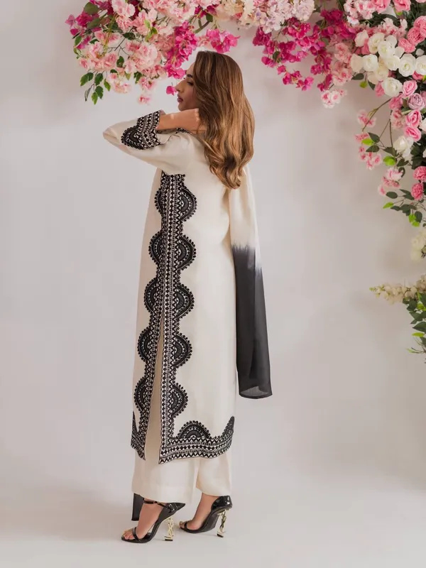 Biscuit_Slub_3_Piece_Set_with_Thread_Work_and_Digital_Printed_Dupatta_White