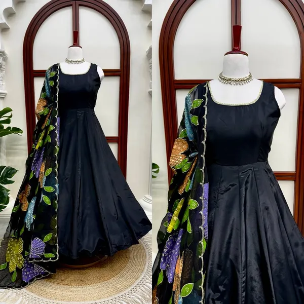 Black_Designer_Anarkali_Dress_Women