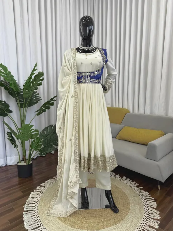 Cream_Royale_Blue_Belt_Anarkali_Set_for_Women
