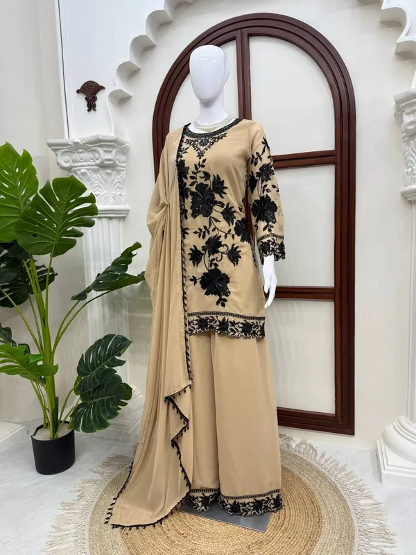 Cream_Embroidered_Georgette_Palazzo_Set