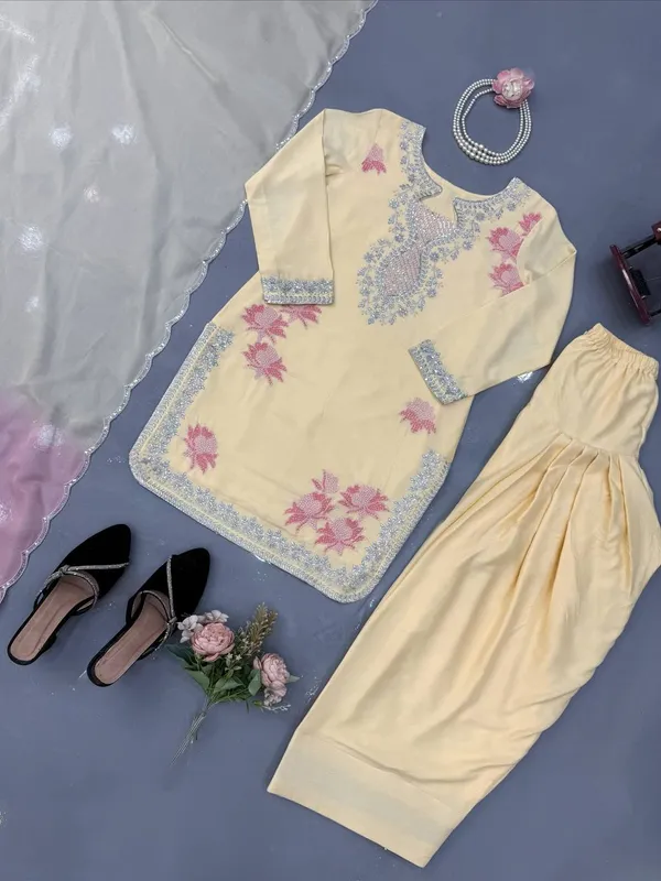 Cream_Embroidered_Rayon_Palazzo_Suit