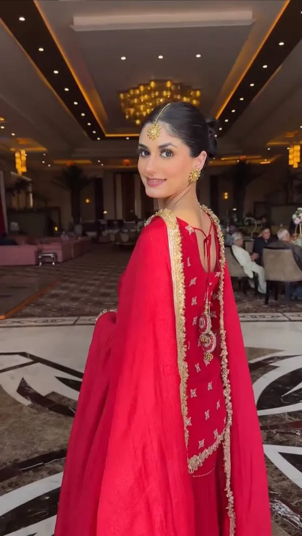 Faux_Georgette_3_Piece_Sharara_Set_with_Thread_Sequence_Lace_Dupatta_Red