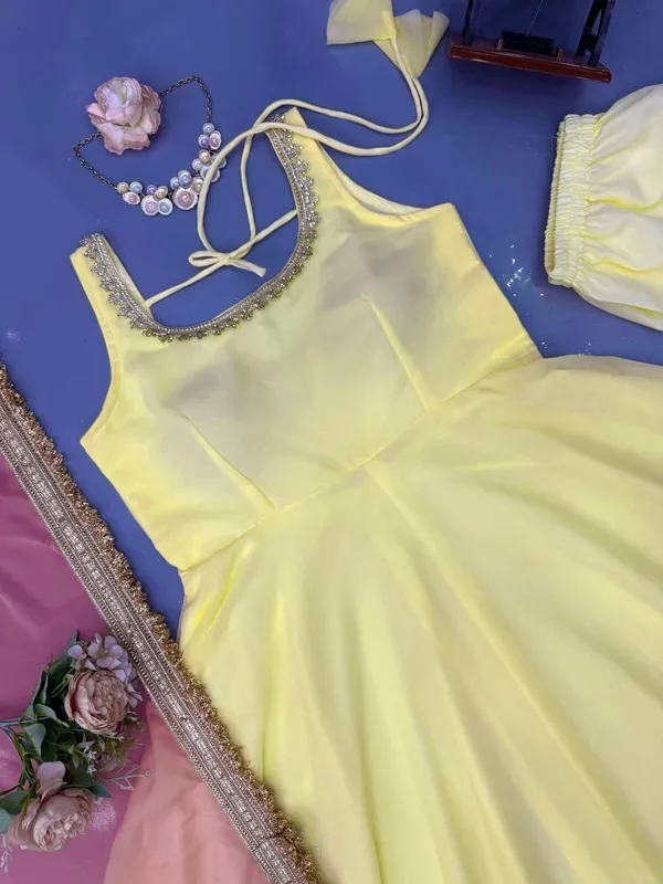 Faux_Georgette_Anarkali_Set_with_Fancy_Lace_Stone_Work_Dupatta_Yellow