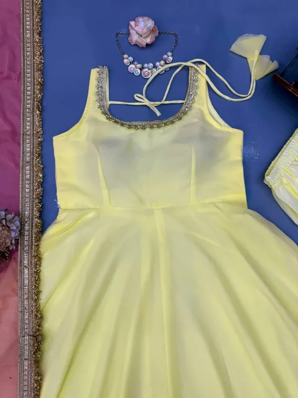 Faux_Georgette_Anarkali_Set_with_Fancy_Lace_Stone_Work_Dupatta_Yellow