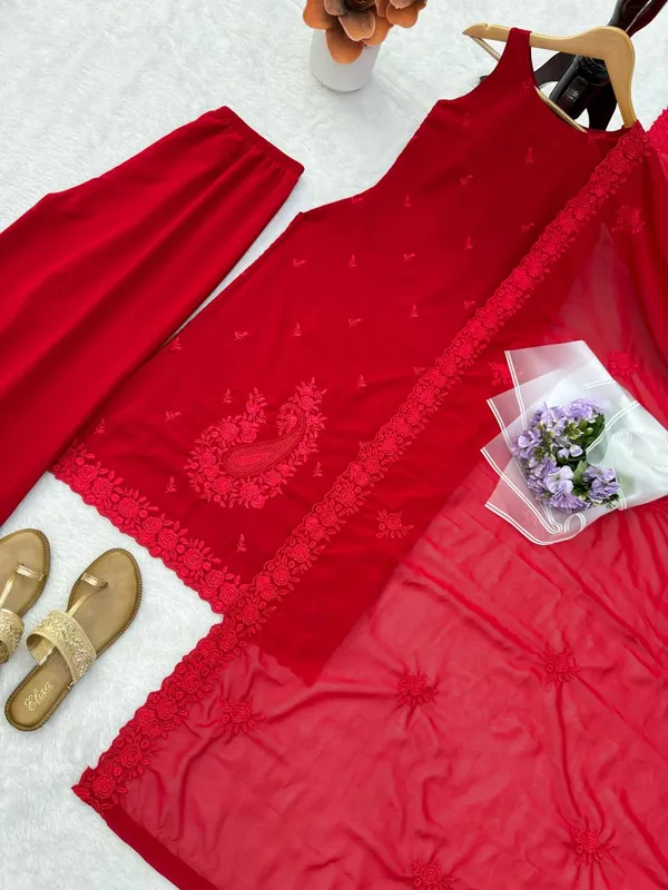 Faux_Georgette_Palazzo_Suit_Red