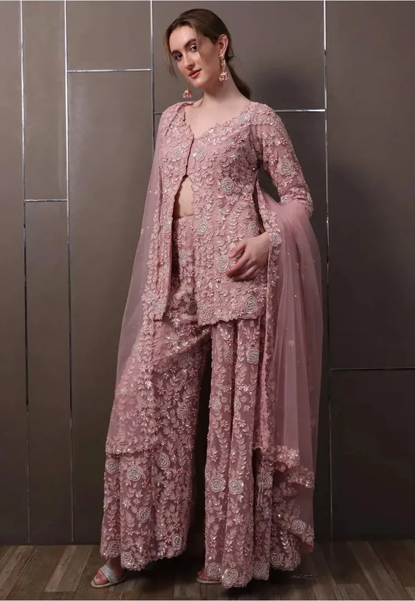 Faux_Georgette_Rivet_Palazzo_Set