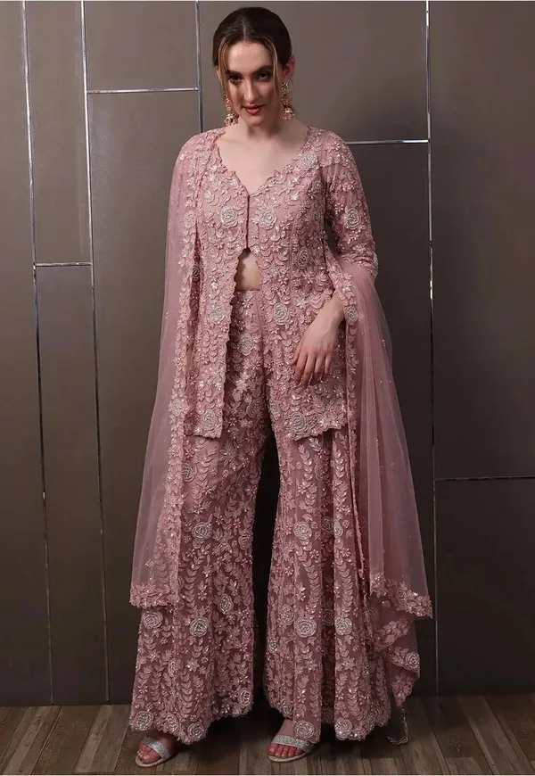 Faux_Georgette_Rivet_Palazzo_Set
