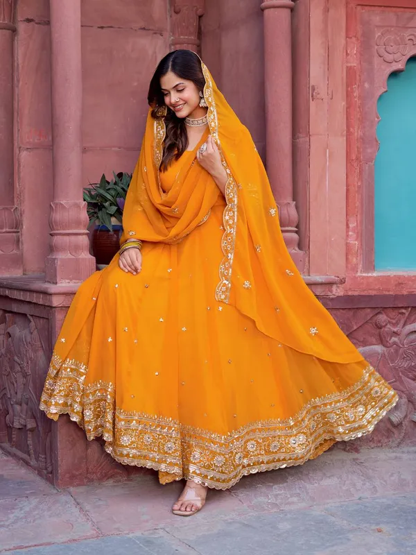Faux_Georgette_Yellow_Women_Set