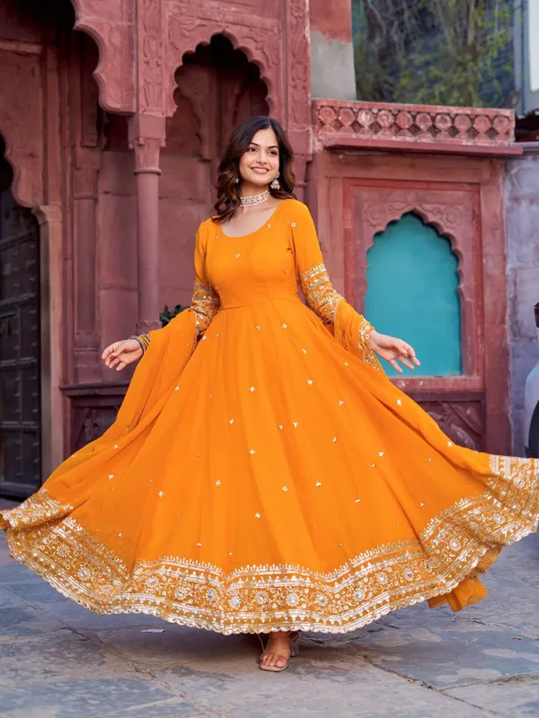 Faux_Georgette_Yellow_Women_Set