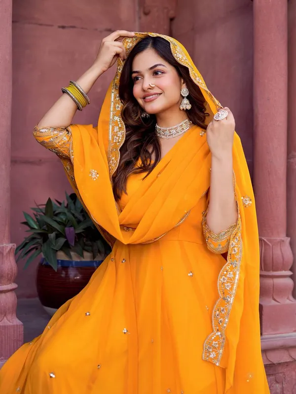 Faux_Georgette_Yellow_Women_Set