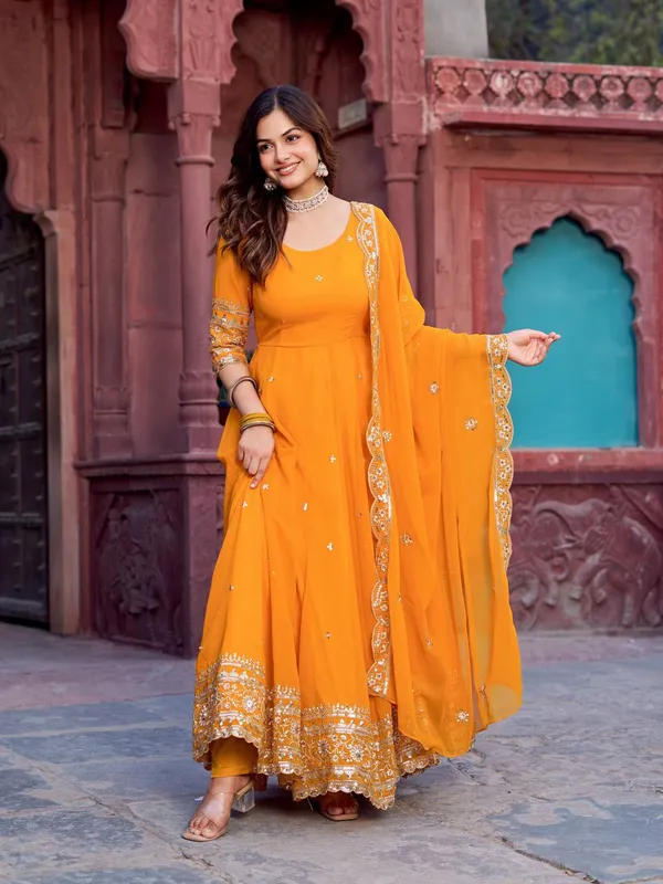 Faux_Georgette_Yellow_Women_Set