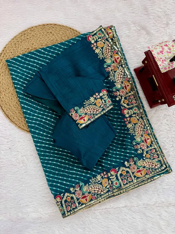 Faux_Georgette__Navy_Blue_Saree
