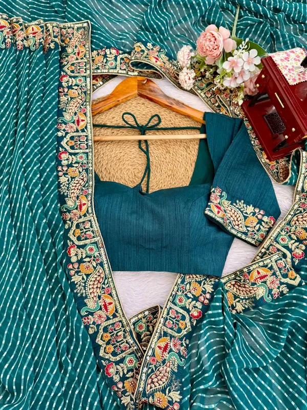 Faux_Georgette__Navy_Blue_Saree