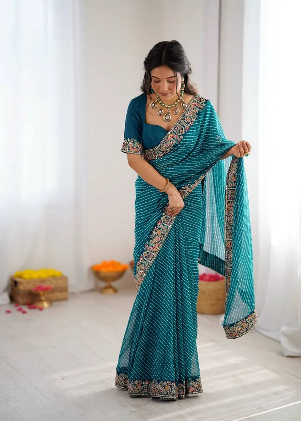 Faux_Georgette__Navy_Blue_Saree
