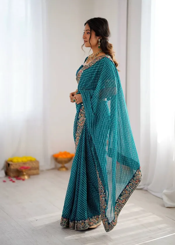 Faux_Georgette__Navy_Blue_Saree