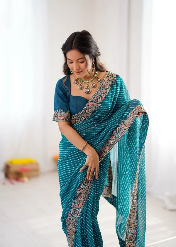Faux_Georgette__Navy_Blue_Saree