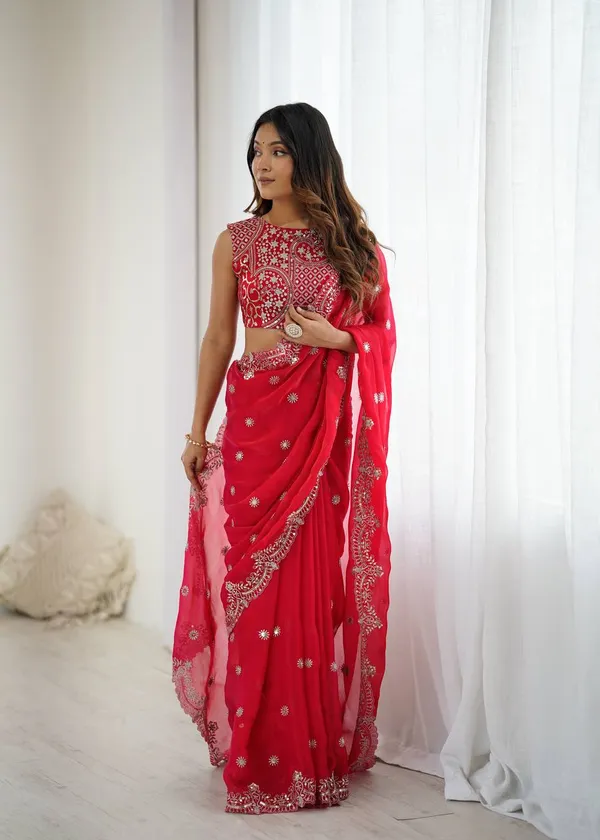 Fendy_Chiffon_Designer_Saree_with_Thread_Sequin_Embroidery_Blouse