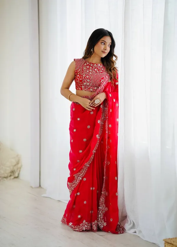 Fendy_Chiffon_Designer_Saree_with_Thread_Sequin_Embroidery_Blouse