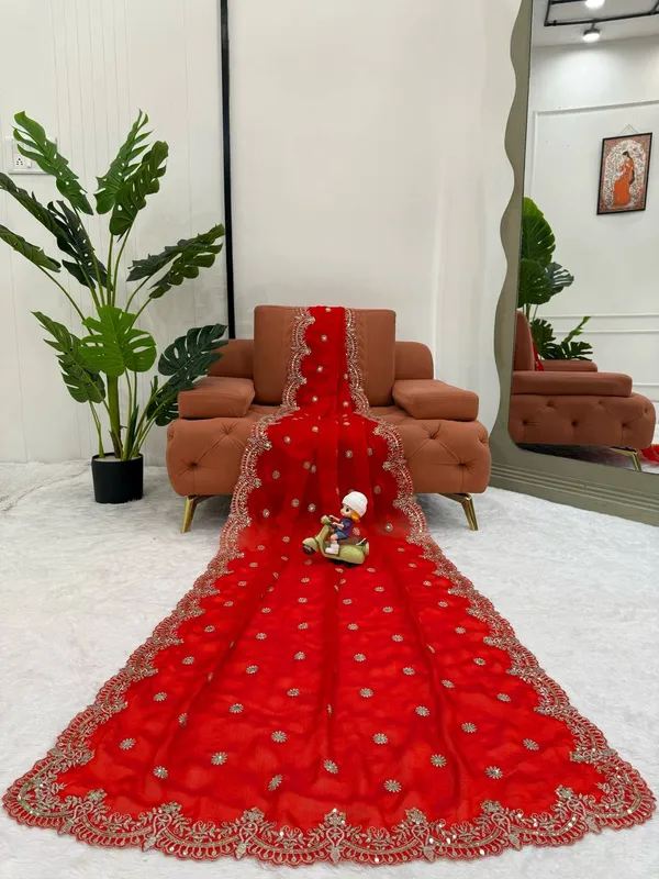 Fendy_Chiffon_Designer_Saree_with_Thread_Sequin_Embroidery_Blouse