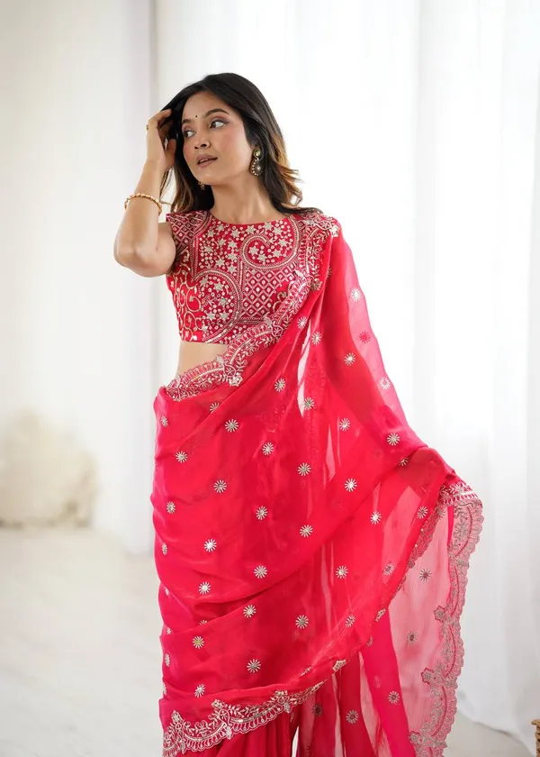Fendy_Chiffon_Designer_Saree_with_Thread_Sequin_Embroidery_Blouse
