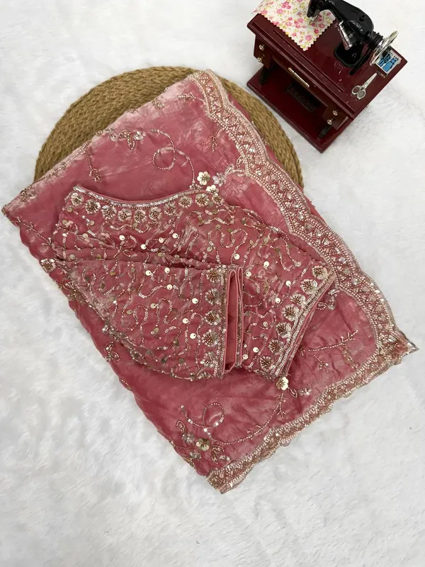 Fendy_Silk_Beaded_Sequin_Designer_Saree_Blouse_