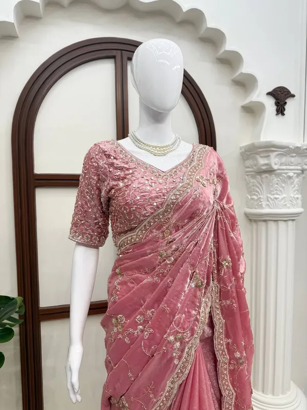 Fendy_Silk_Beaded_Sequin_Designer_Saree_Blouse_