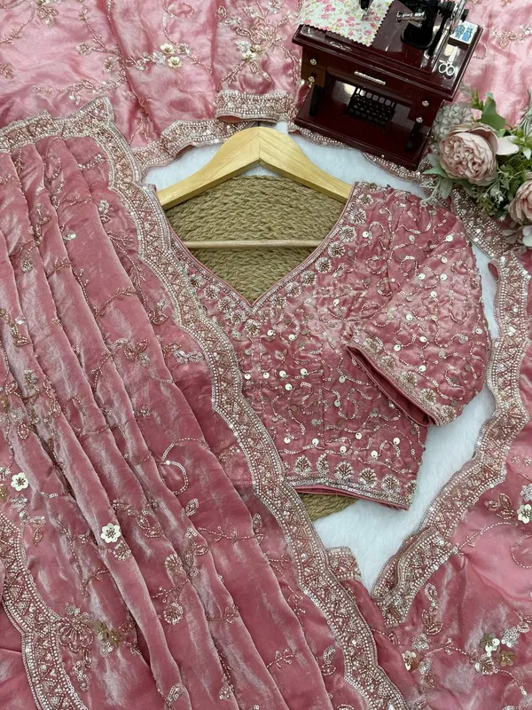 Fendy_Silk_Beaded_Sequin_Designer_Saree_Blouse_